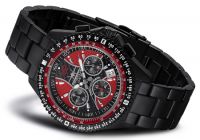 FIREFOX Armband- Herrenuhr Chronograph RACER SCHWARZ-ROT FFS15-120 10 ATM
